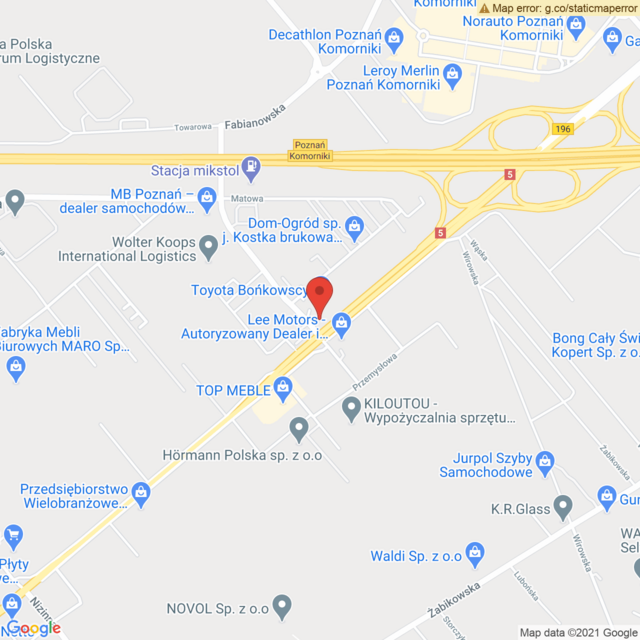 Lokalizacja Toyota Komorniki Poznań